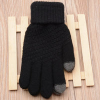 Knitted Touchscreen Gloves for Women - Amara-Black-State of Style
