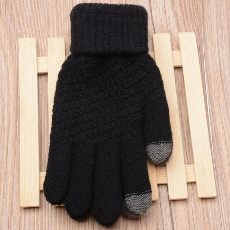 Knitted Touchscreen Gloves for Women - Amara-Black-State of Style