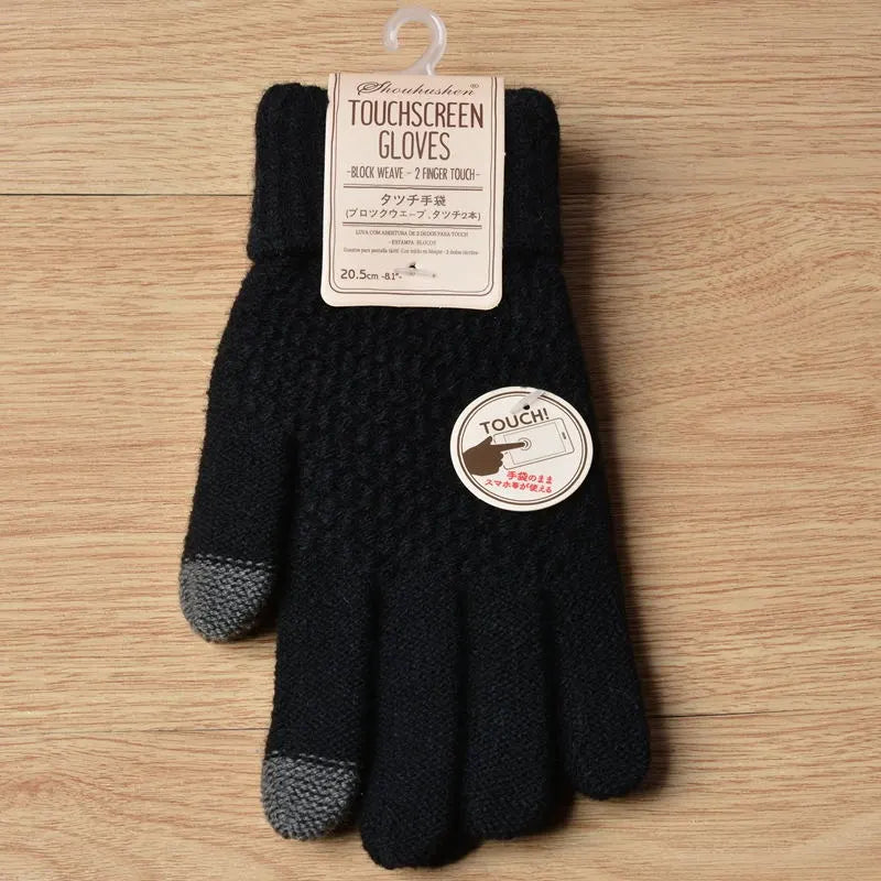 Knitted Touchscreen Gloves for Women - Amara-Black-State of Style