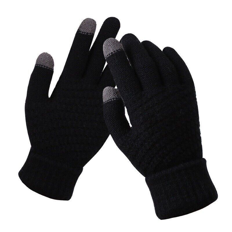 Knitted Touchscreen Gloves for Women - Amara-Black-State of Style