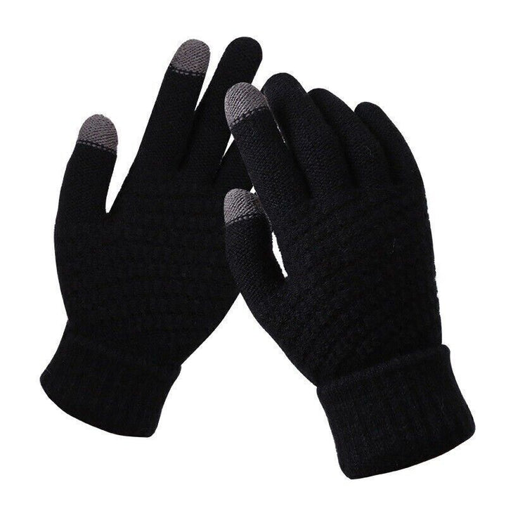 Knitted Touchscreen Gloves for Women - Amara-Black-State of Style