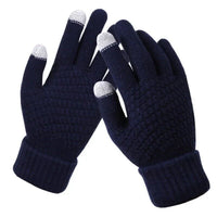 Knitted Touchscreen Gloves for Women - Amara-Dark Blue-State of Style