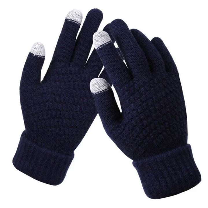 Knitted Touchscreen Gloves for Women - Amara-Dark Blue-State of Style