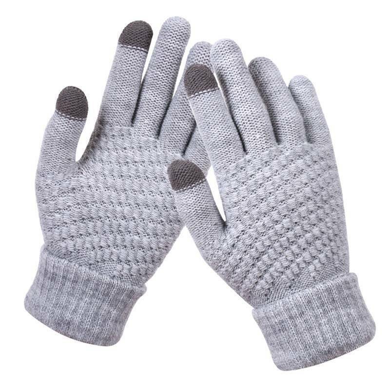 Knitted Touchscreen Gloves for Women - Amara-Grey-State of Style