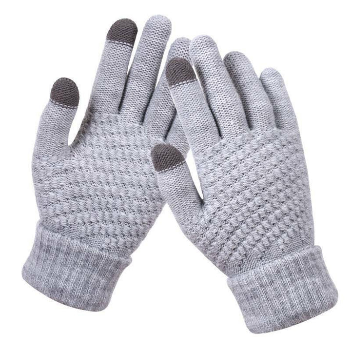 Knitted Touchscreen Gloves for Women - Amara-Grey-State of Style
