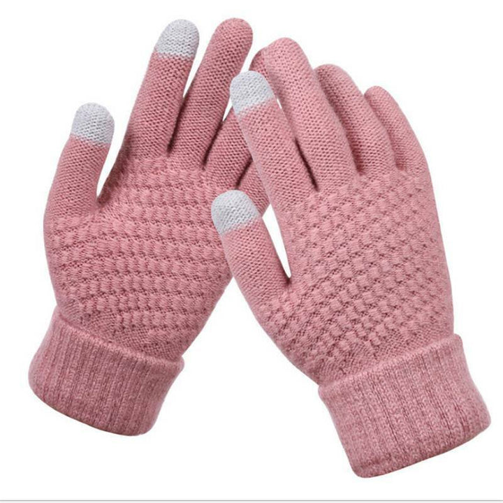Knitted Touchscreen Gloves for Women - Amara-Pink-State of Style