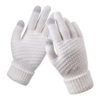 Knitted Touchscreen Gloves for Women - Amara-White-State of Style