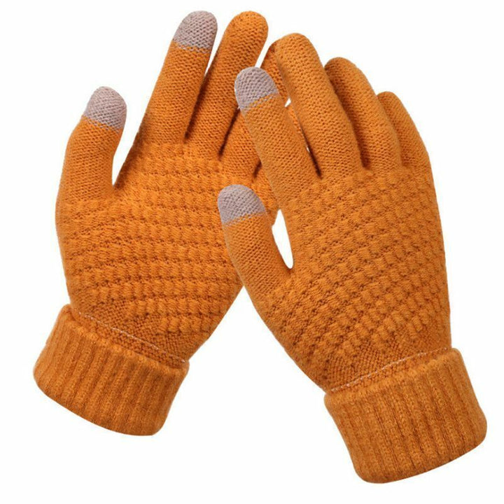 Knitted Touchscreen Gloves for Women - Amara-Yellow-State of Style