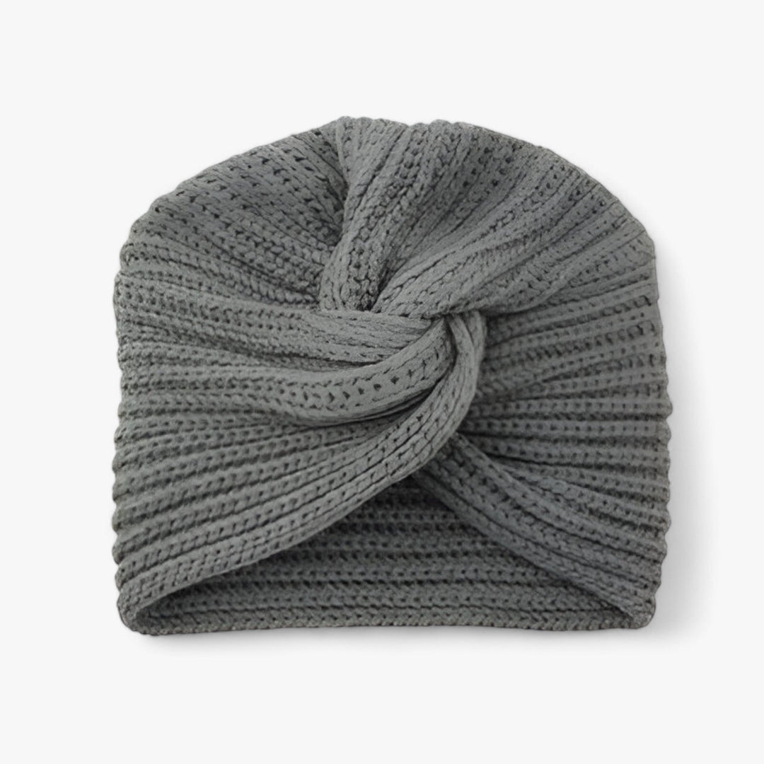 Knitted Turban for Women - Luxe Comfort in Cashmere - Luna-Dark Grey-State of Style