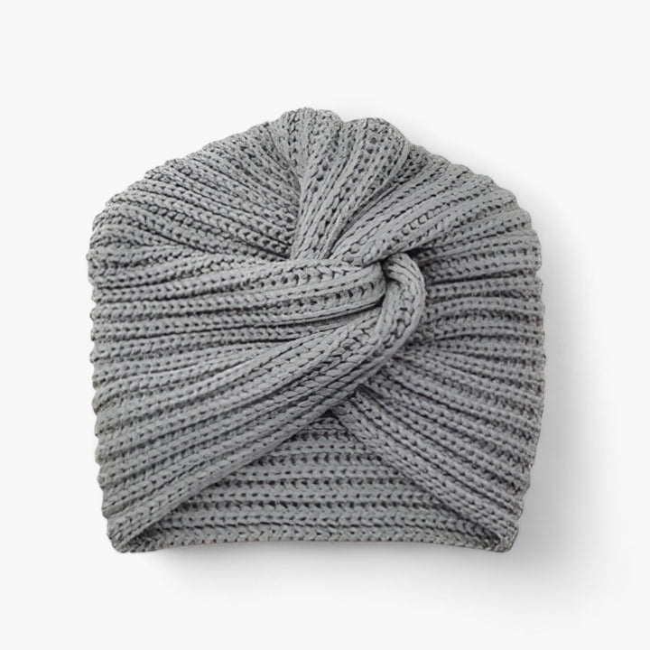 Knitted Turban for Women - Luxe Comfort in Cashmere - Luna-Grey-State of Style