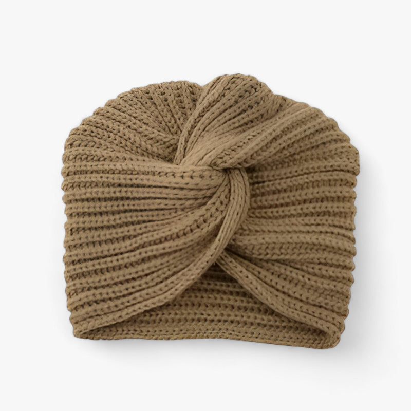 Knitted Turban for Women - Luxe Comfort in Cashmere - Luna-Olive Green-State of Style