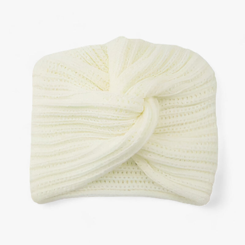Knitted Turban for Women - Luxe Comfort in Cashmere - Luna-White-State of Style