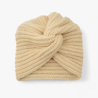Knitted Turban for Women - Luxurious Comfort in Cashmere - Luna-Beige-State of Style