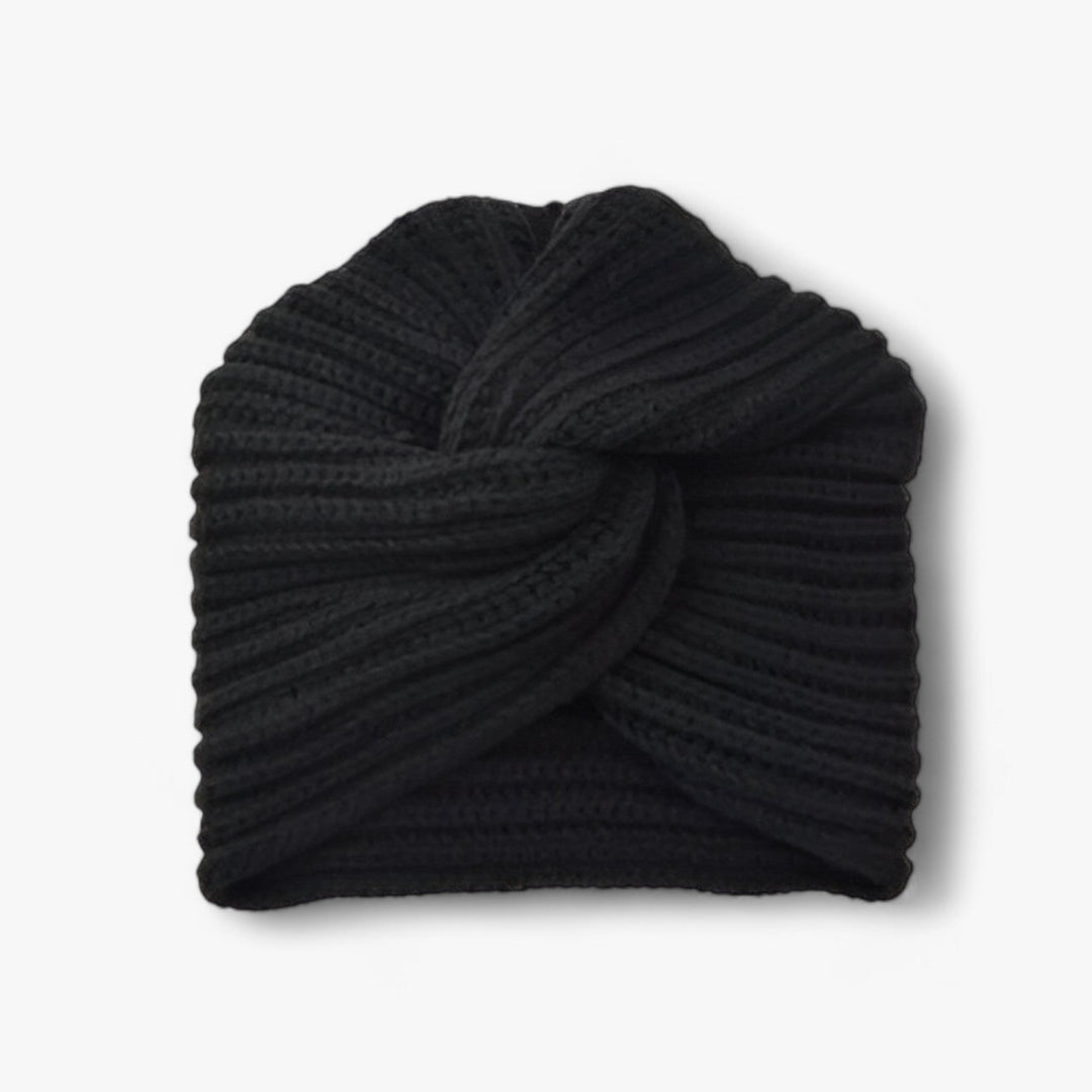 Knitted Turban for Women - Luxurious Comfort in Cashmere - Luna-Black-State of Style