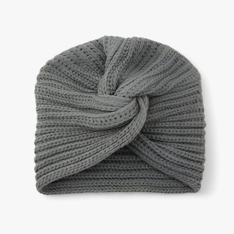 Knitted Turban for Women - Luxurious Comfort in Cashmere - Luna-Dark Grey-State of Style