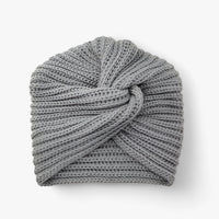 Knitted Turban for Women - Luxurious Comfort in Cashmere - Luna-Grey-State of Style