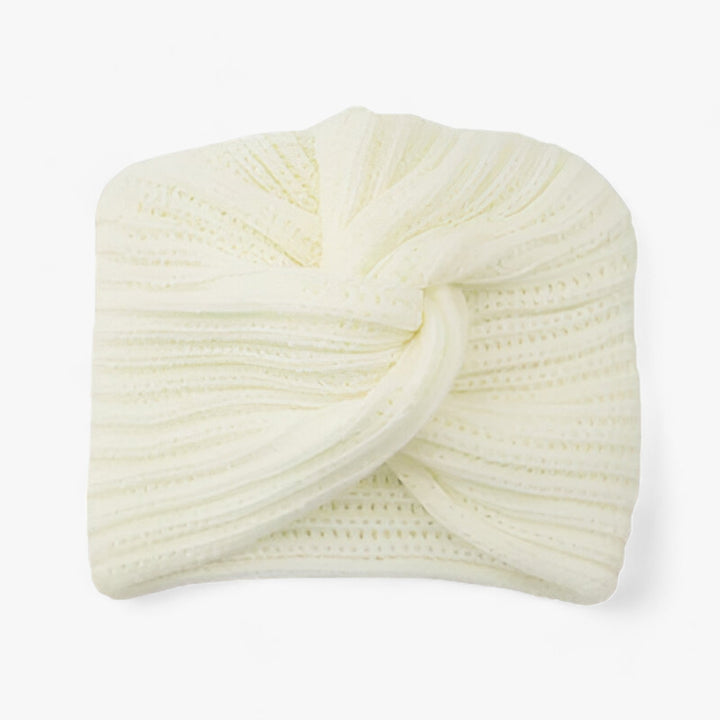 Knitted Turban for Women - Luxurious Comfort in Cashmere - Luna-White-State of Style