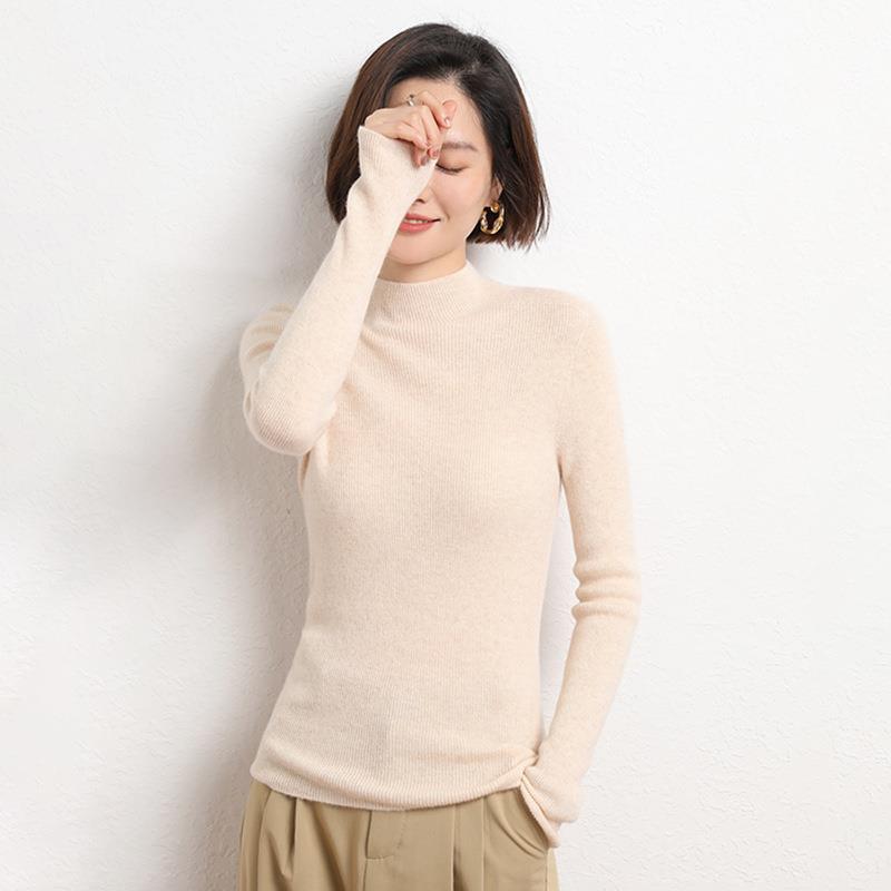 Knitted Women's Sweater with Half Polo - Sophie-Black-S-State of Style