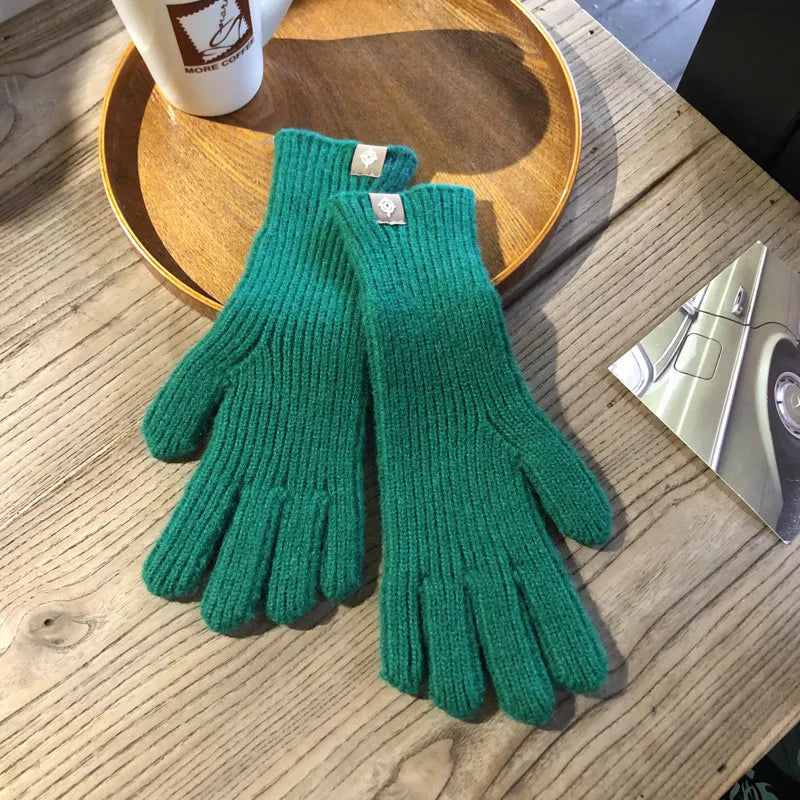 Kris Knitted Gloves | Warm, Stylish & Touchscreen-Friendly-Green-State of Style