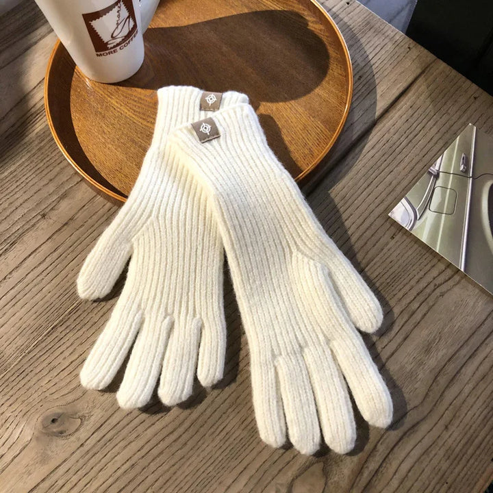 Kris Knitted Gloves | Warm, Stylish & Touchscreen-Friendly-White-State of Style