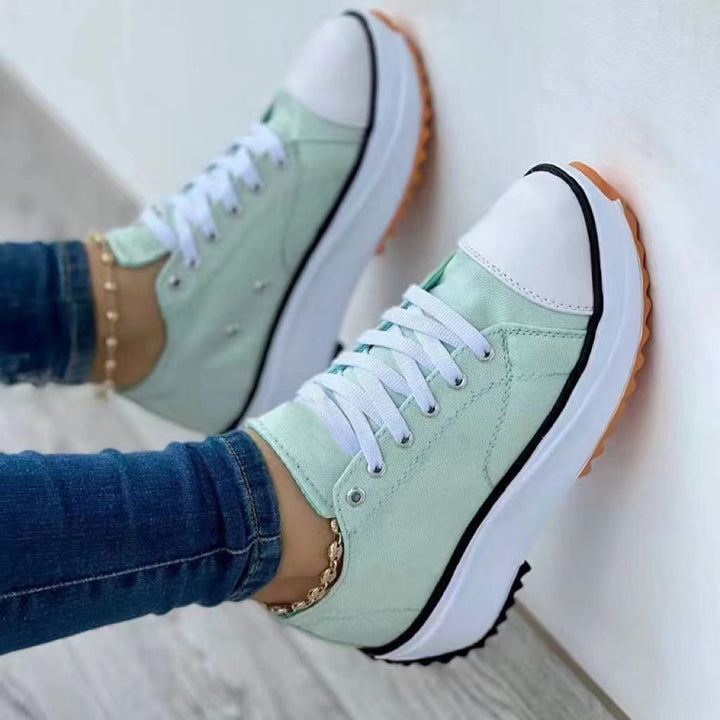 KristiensSneaks | Platform Sneakers for Women | Trendy Elevated Shoes-Green-4.5-State of Style