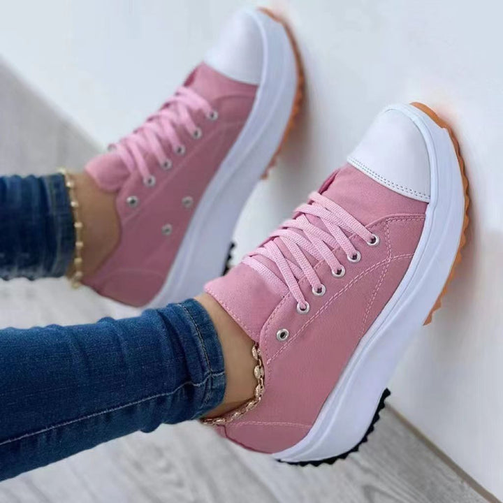 KristiensSneaks | Platform Sneakers for Women | Trendy Elevated Shoes-Pink-4.5-State of Style
