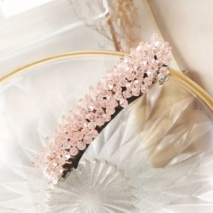 Kristina Traditional Hair Accessory – Elegant Rhinestone & Pearl Design-Pink-State of Style