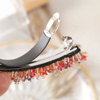 Kristina Traditional Hair Accessory – Elegant Rhinestone & Pearl Design-Red-State of Style