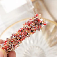 Kristina Traditional Hair Accessory – Elegant Rhinestone & Pearl Design-Red-State of Style