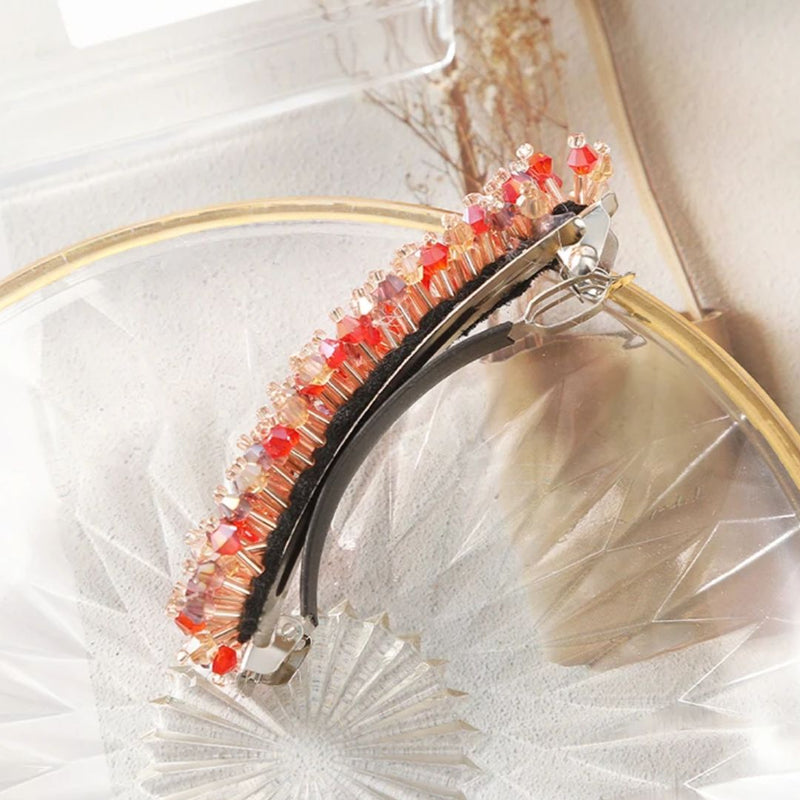 Kristina Traditional Hair Accessory – Elegant Rhinestone & Pearl Design-Red-State of Style