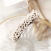 Kristina Traditional Hair Accessory – Elegant Rhinestone & Pearl Design-White-State of Style