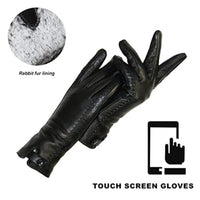Kristy Leather Gloves | Vintage & Stylish-Rabbit Fur Lining-7.0-State of Style