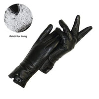 Kristy Leather Gloves | Vintage & Stylish-Rabbit Fur Lining-7.0-State of Style