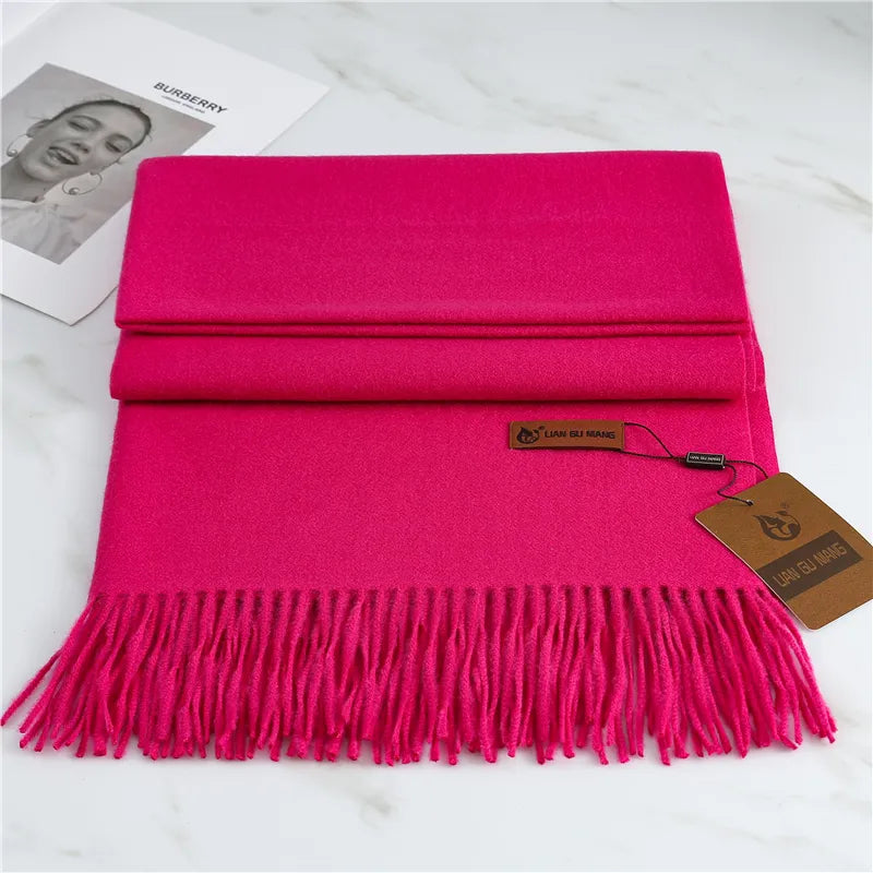 Krystal Cashmere Scarf | Warm and Stylish-Bright Pink-State of Style