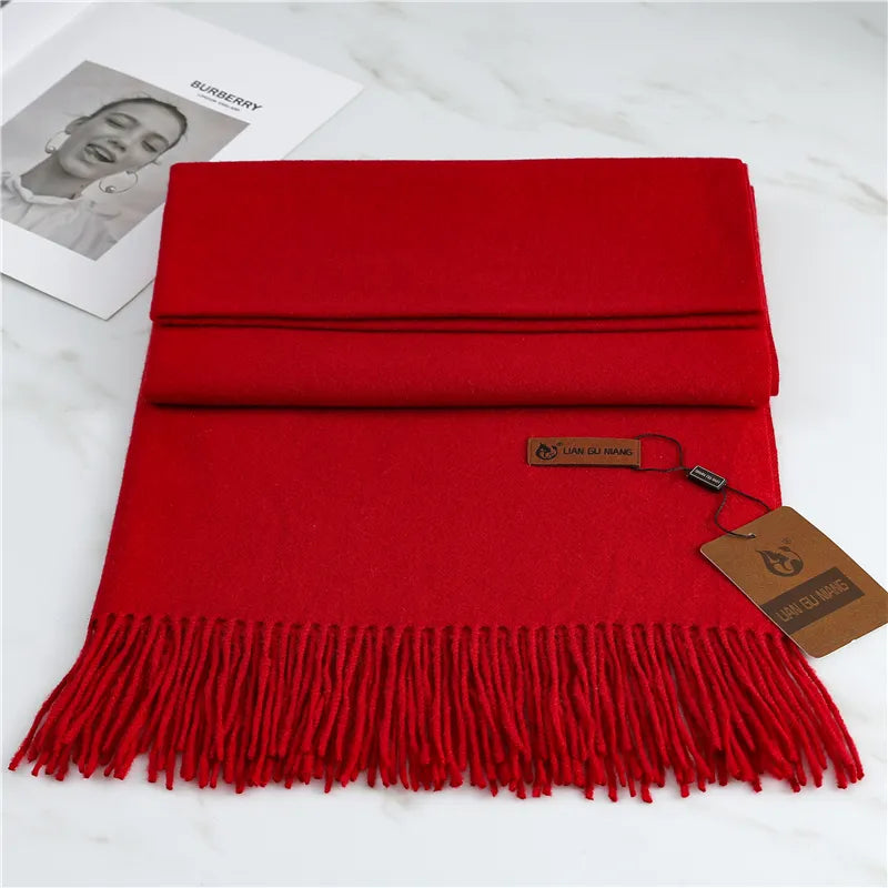 Krystal Cashmere Scarf | Warm and Stylish-Red-State of Style