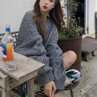 Kurve Oversized Knit Delight – Cosy & Stylish for Autumn & Winter-Grey-L-State of Style