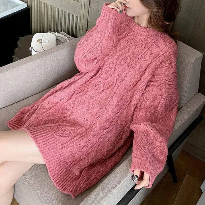 Kurve Oversized Knit Delight – Cosy & Stylish for Autumn & Winter-Pink-L-State of Style
