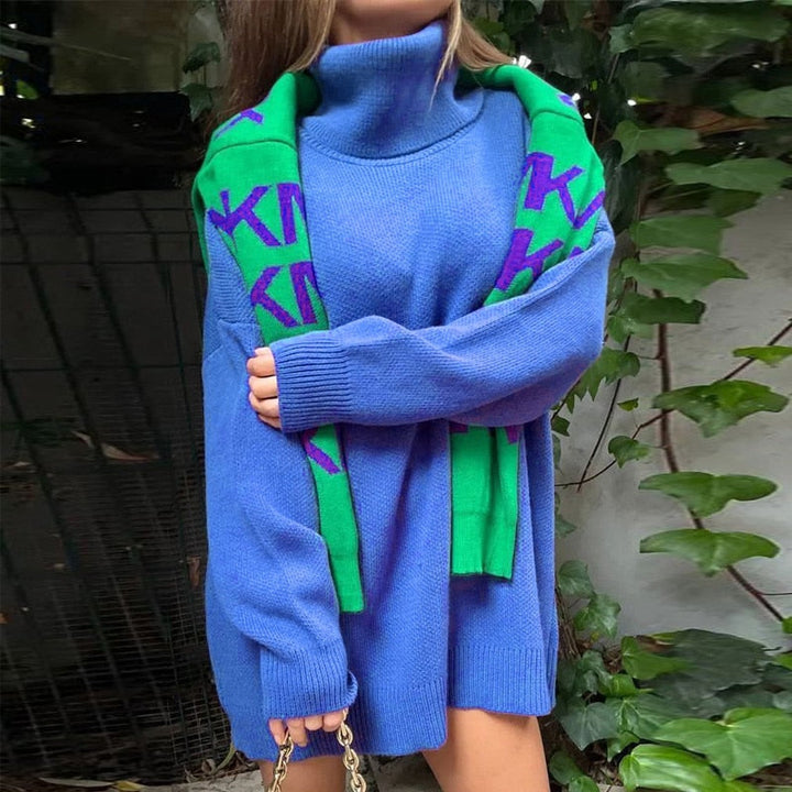 KyrasShirt | Sweater with Collar for Women | Elegant & Cosy Knitwear-Blue-S-State of Style