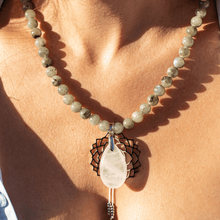 Labradorite, Jade, and Amethyst Mala - Seraphine-Necklace + Bracelet-State of Style