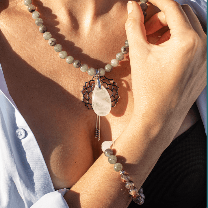 Labradorite, Jade, and Amethyst Mala - Seraphine-Necklace + Bracelet-State of Style