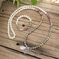 Labradorite, Jade, and Amethyst Mala - Seraphine-Necklace + Bracelet-State of Style