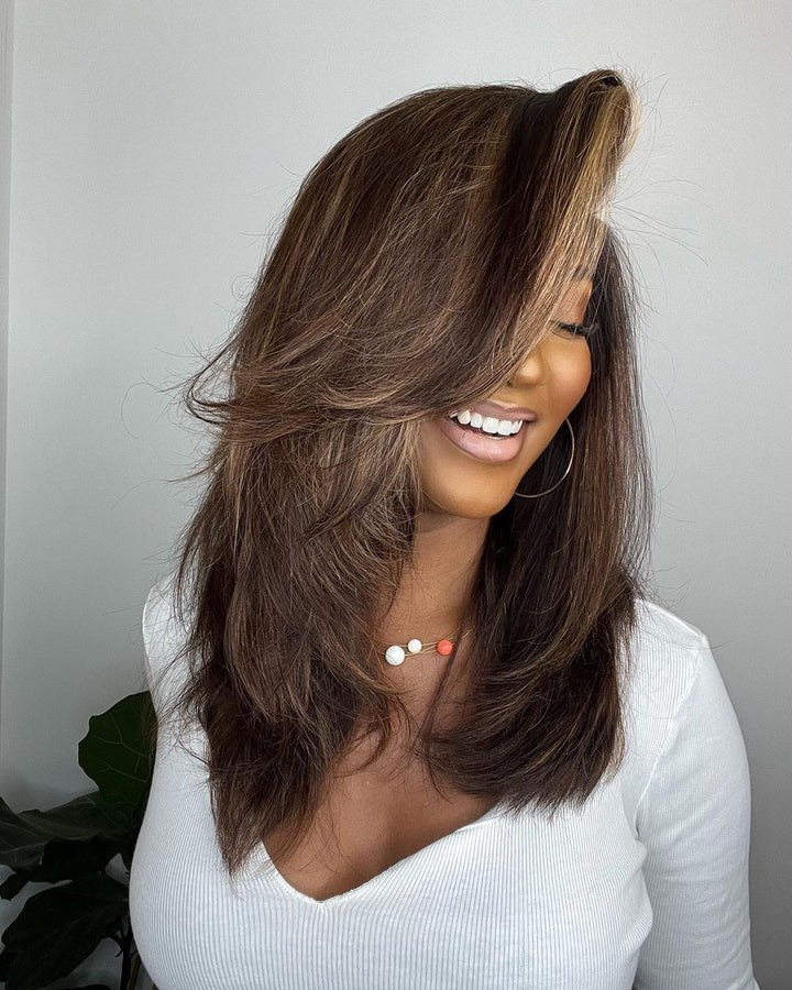 Lace Front Wig with Highlights – Selena-State of Style