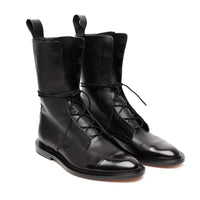 Ladies' Ankle Boots Made of Leather – Mirelle-Black-4.5-State of Style