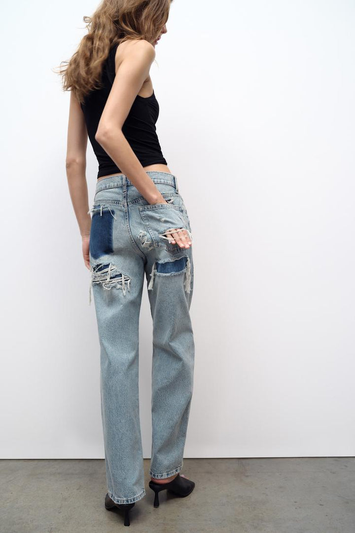 Ladies Baggy Jeans - Ava-36-State of Style