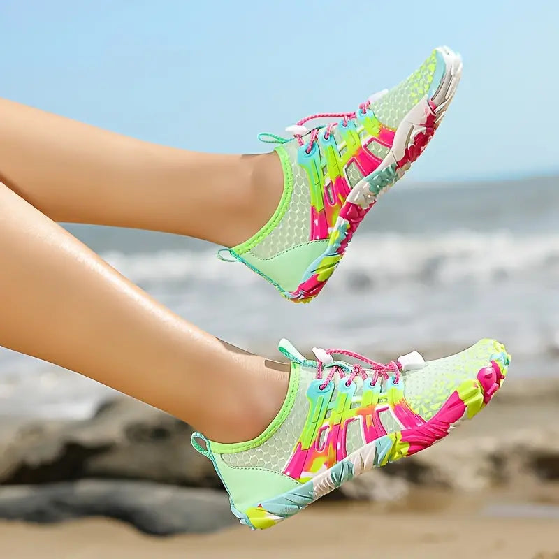 Ladies Barefoot Water Shoes - WaveFlex-Grass green-2.5-State of Style