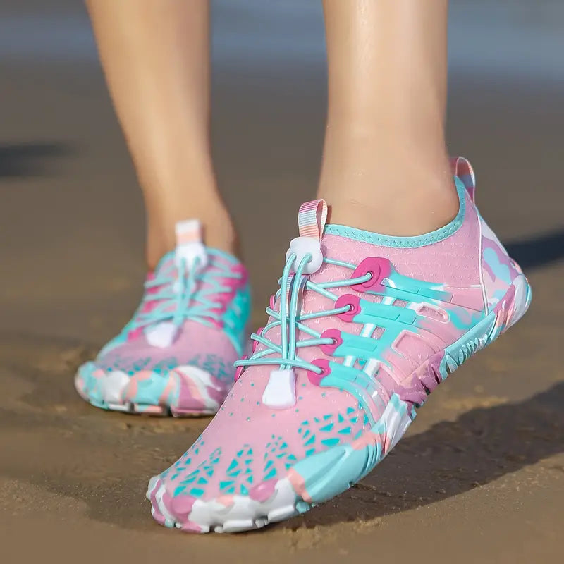 Ladies Barefoot Water Shoes - WaveFlex-Pink-2.5-State of Style