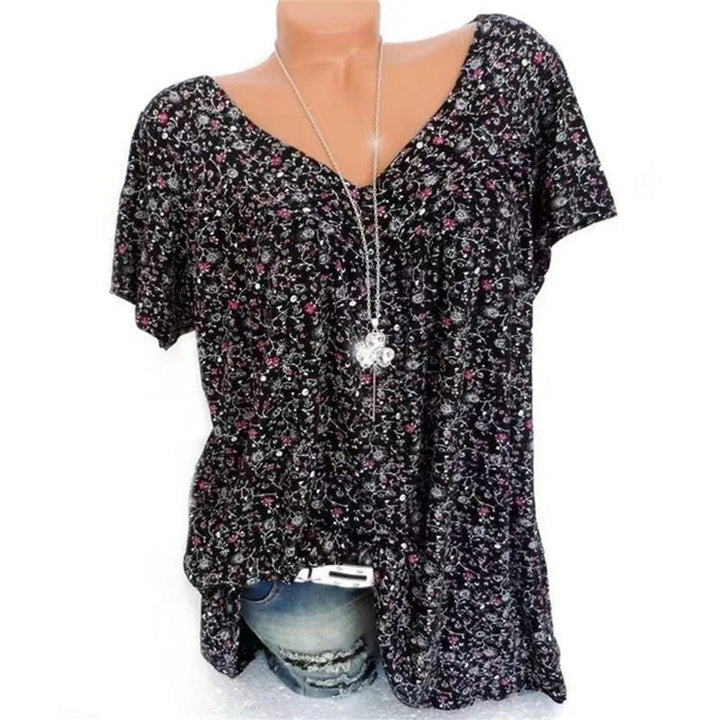 Ladies Boho Summer Blouse with Floral Print - Celeste-Beige-S-State of Style