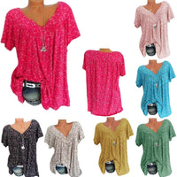 Ladies Boho Summer Blouse with Floral Print - Celeste-Beige-S-State of Style