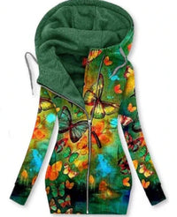 Ladies Butterfly Art Cardigan – Alina-Green-S-State of Style