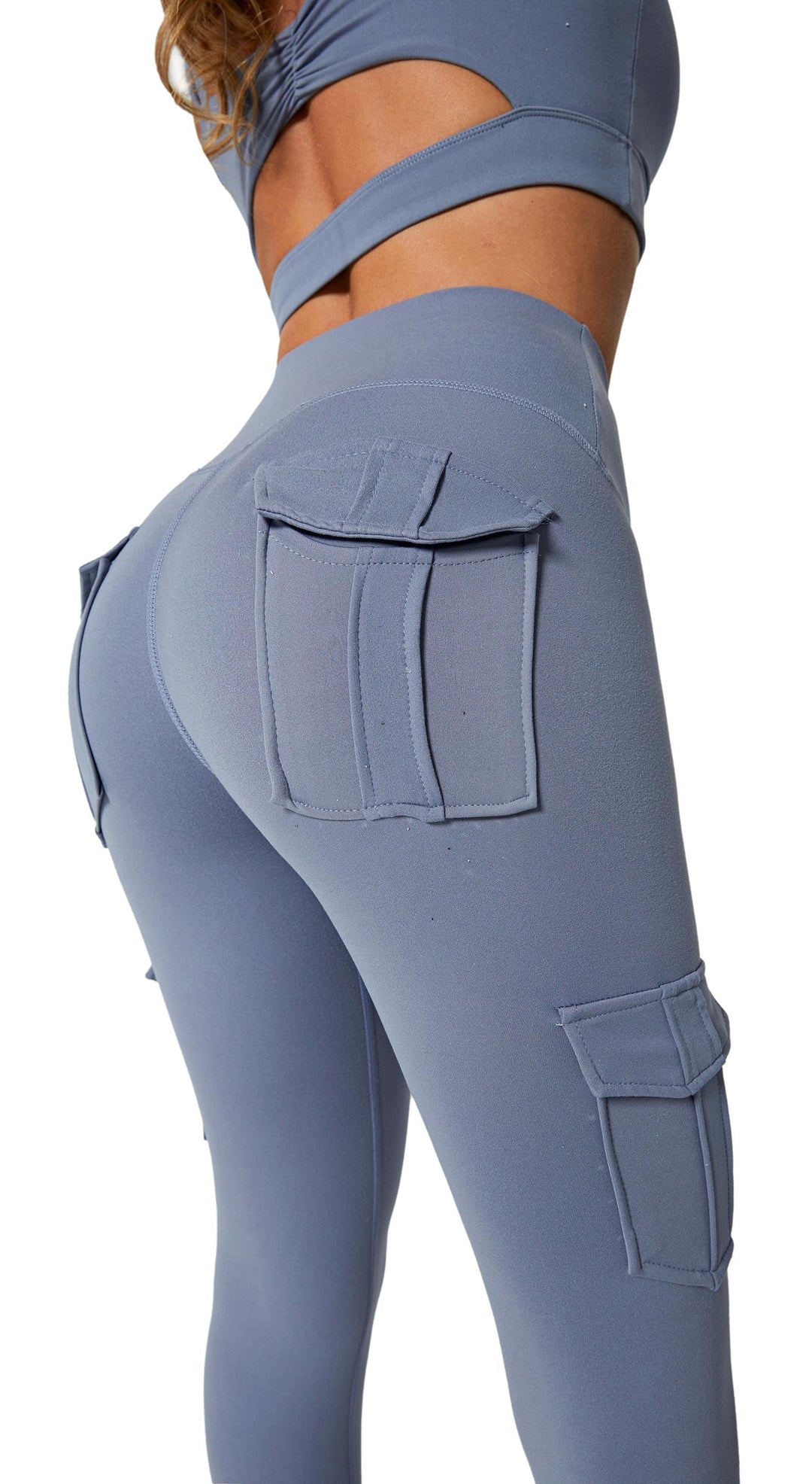 Ladies Cargo Leggings - Nova-Blue-S-State of Style
